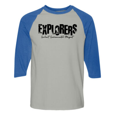 D2 - Gildan 5700 Adult Heavy Cotton Three-Quarter Raglan Sleeve T-Shirt Thumbnail