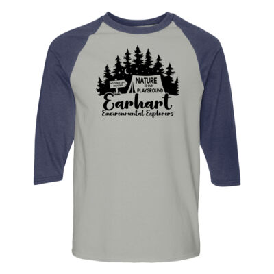 D1 - Gildan 5700 Adult Heavy Cotton Three-Quarter Raglan Sleeve T-Shirt Thumbnail