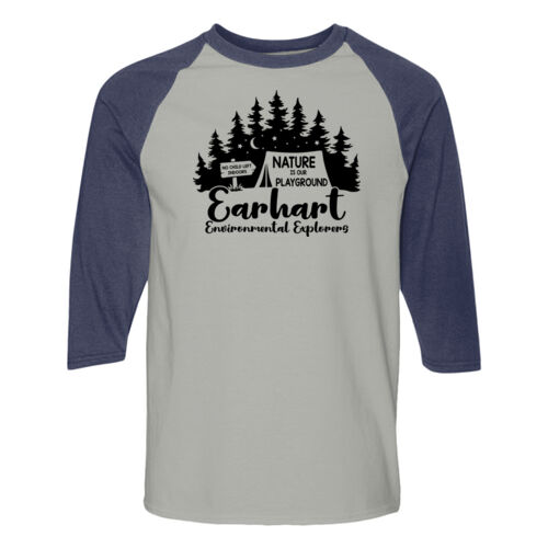 D1 - Gildan 5700 Adult Heavy Cotton Three-Quarter Raglan Sleeve T-Shirt Thumbnail
