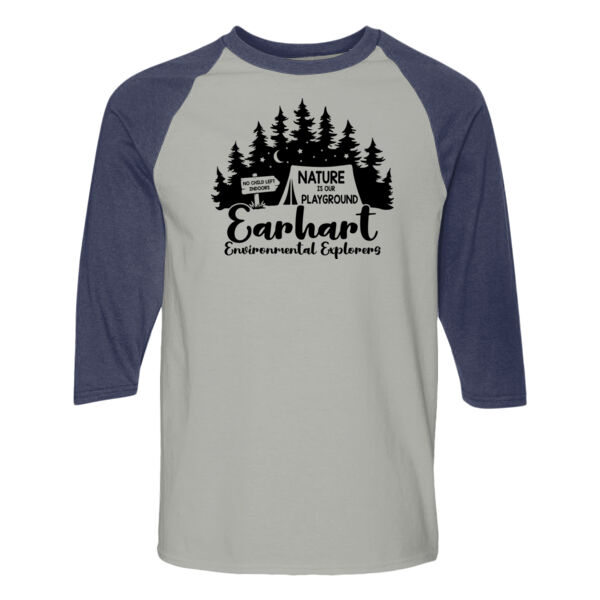 D1 - Gildan 5700 Adult Heavy Cotton Three-Quarter Raglan Sleeve T-Shirt Thumbnail