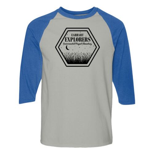 D3 - Gildan 5700 Adult Heavy Cotton Three-Quarter Raglan Sleeve T-Shirt Thumbnail