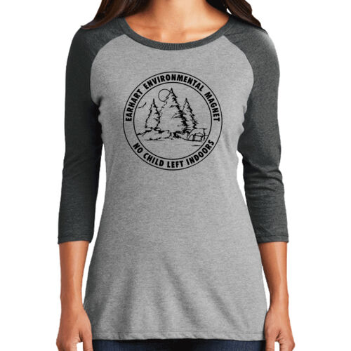 D4 - District DM136L Women's Perfect Tri 3/4 Sleeve Raglan Thumbnail