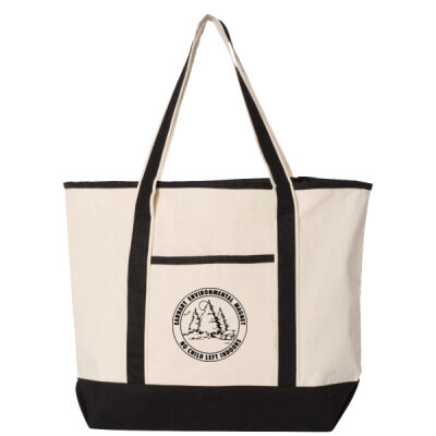 E1 - Q-Tees Q1500 34.6L Large Canvas Deluxe Tote Thumbnail