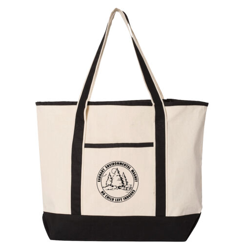 E1 - Q-Tees Q1500 34.6L Large Canvas Deluxe Tote Thumbnail