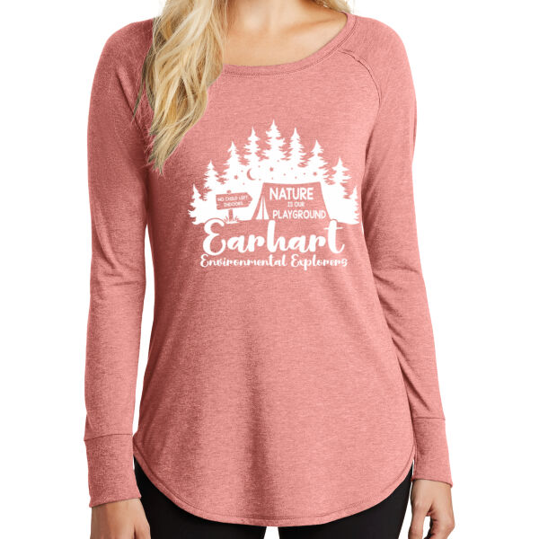 D6 - District DT132L Women's Perfect Tri Long Sleeve Tunic Tee Thumbnail