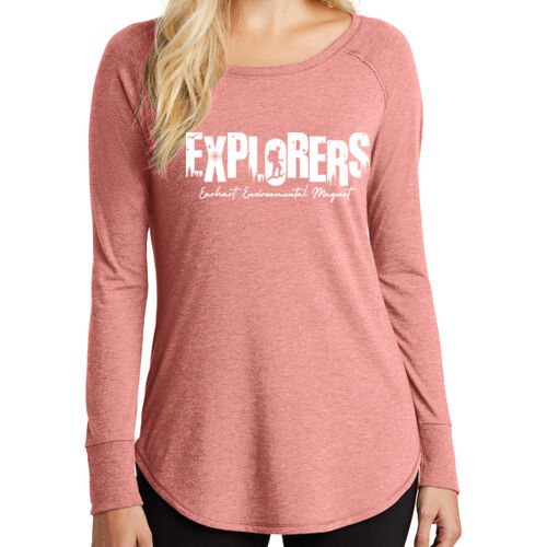 D7 - District DT132L Women's Perfect Tri Long Sleeve Tunic Tee Thumbnail