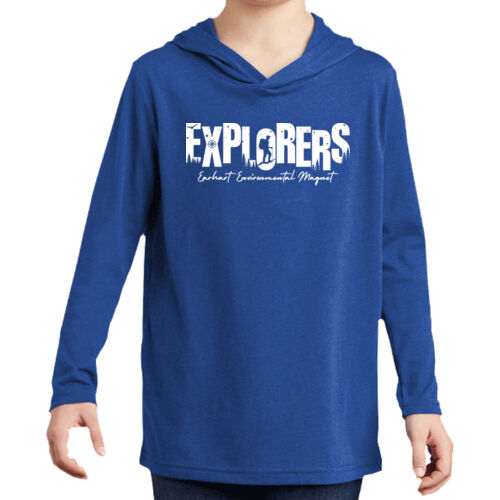 D7 - District DT139Y Youth Perfect Tri Long Sleeve Hoodie Thumbnail