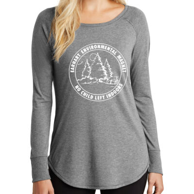D9 - District DT132L Women's Perfect Tri Long Sleeve Tunic Tee Thumbnail