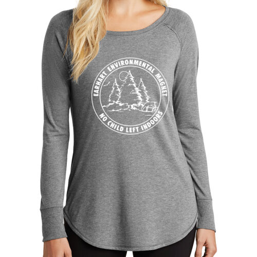 D9 - District DT132L Women's Perfect Tri Long Sleeve Tunic Tee Thumbnail