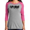 District DM136L Women's Perfect Tri 3/4 Sleeve Raglan Thumbnail