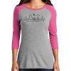 District DM136L Women's Perfect Tri 3/4 Sleeve Raglan Thumbnail