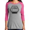 District DM136L Women's Perfect Tri 3/4 Sleeve Raglan Thumbnail