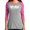 District DM136L Women's Perfect Tri 3/4 Sleeve Raglan Thumbnail