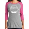 District DM136L Women's Perfect Tri 3/4 Sleeve Raglan Thumbnail