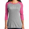District DM136L Women's Perfect Tri 3/4 Sleeve Raglan Thumbnail