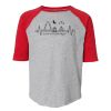 LAT 6130 Youth Fine Jersey Three-Quarter Sleeve Baseball T-Shirt Thumbnail