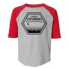 LAT 6130 Youth Fine Jersey Three-Quarter Sleeve Baseball T-Shirt Thumbnail