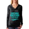 The Ladies’ Poly/Cotton Burnout Hoodie Thumbnail